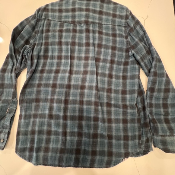 Vans Casual Blue and Black Plaid Shirt - Picture 2 of 8